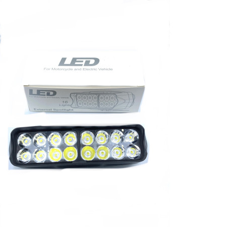 Світлодіодна LED фара 12 24 Вольт 16 діодів (LedL-23)