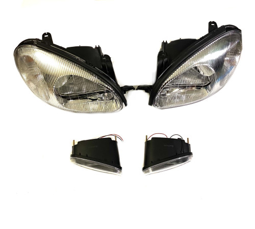 Комплект передньої фари під електро коректор і протитуманні фари Led Daewoo Lanos (Lanosledlight)