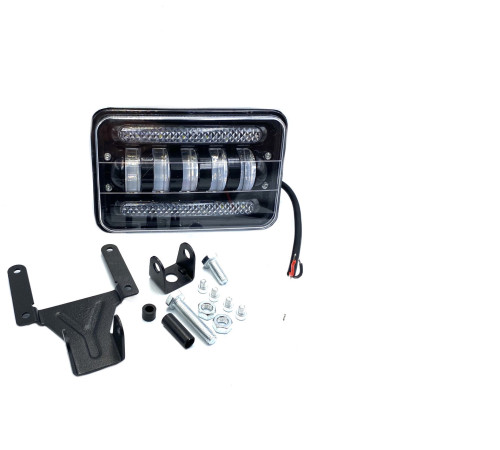 Світлодіодна LED фара 50W 5 лінз СТГ та ДХО прямокутна (ФО-316)
