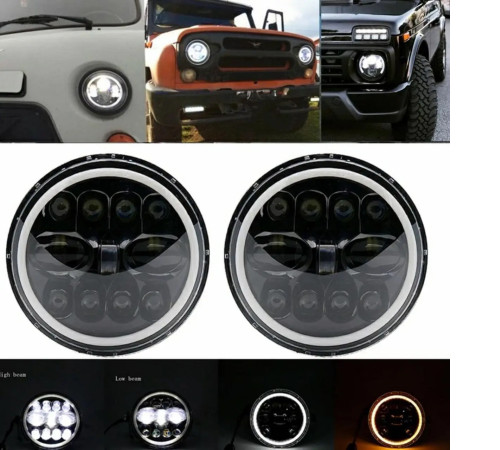 Фари передні LED для ваз 2101 2121 21213 Уаз 469 Газ 24 Хаммер FJ Cruiser w463 (LEDO245631)