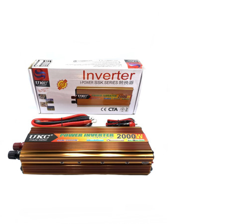 Перетворювач напруги інвертор UKC 2 кВт 2000Вт 12V 220V (SSK12V-2000W)