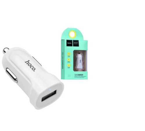 Автомобільний зарядний пристрій Hoco Z2 1 USB 1.5 A білий (HocoZ2)